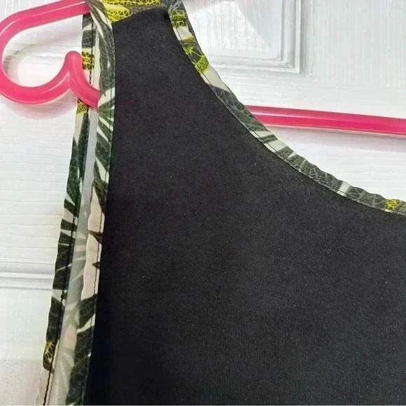 George Tank Top Sleeveless Leaves Yellow, Black, & Green Size XXL - Picture 15 of 16